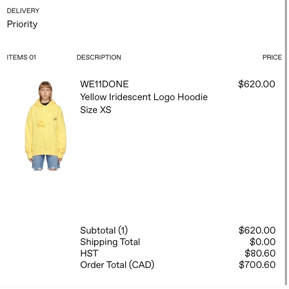 WE11DONE
Yellow Iridescent Logo Hoodie Size XS oversized - Picture 12 of 15